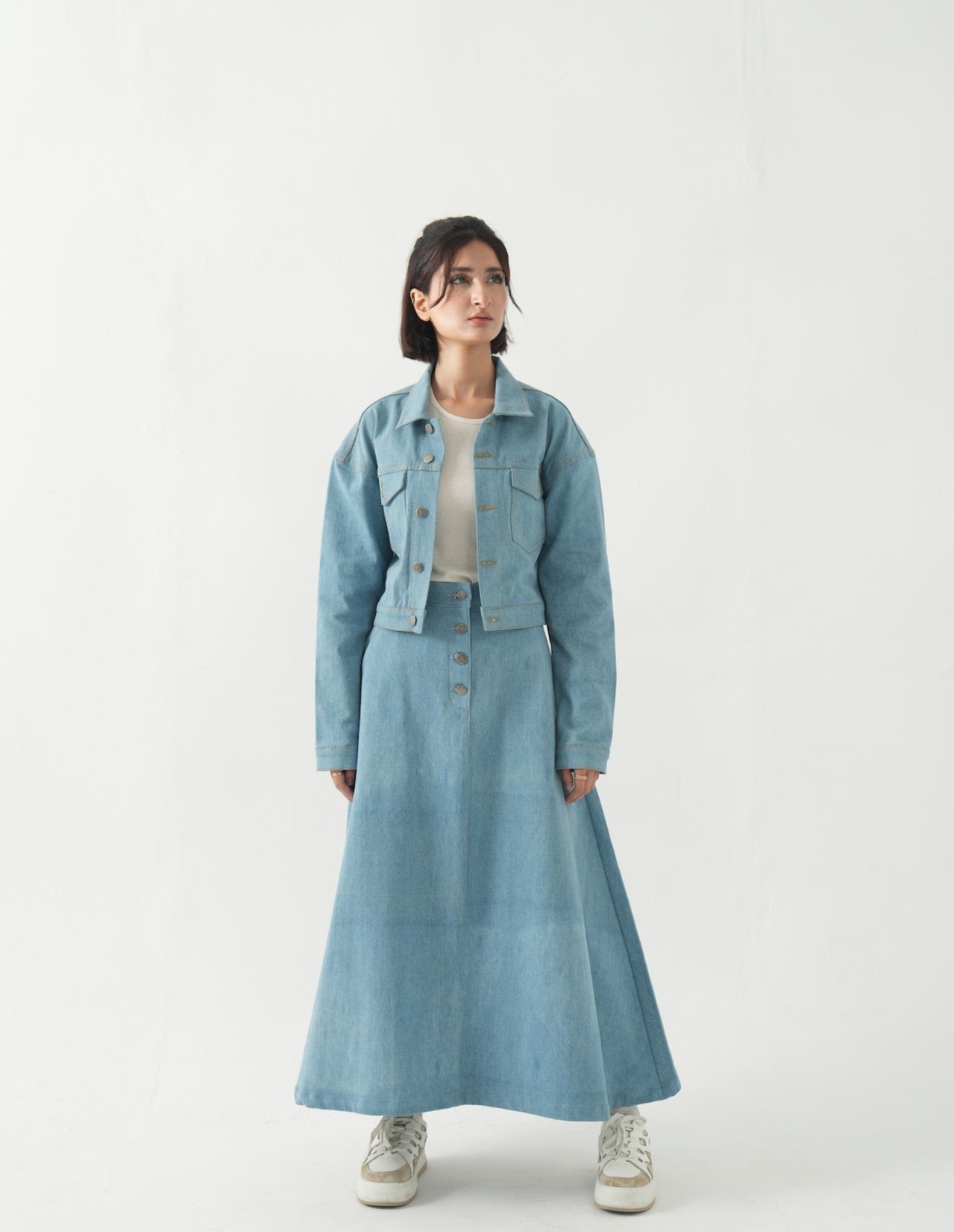 Elysia - Denim Jacket + Skirt – Blue