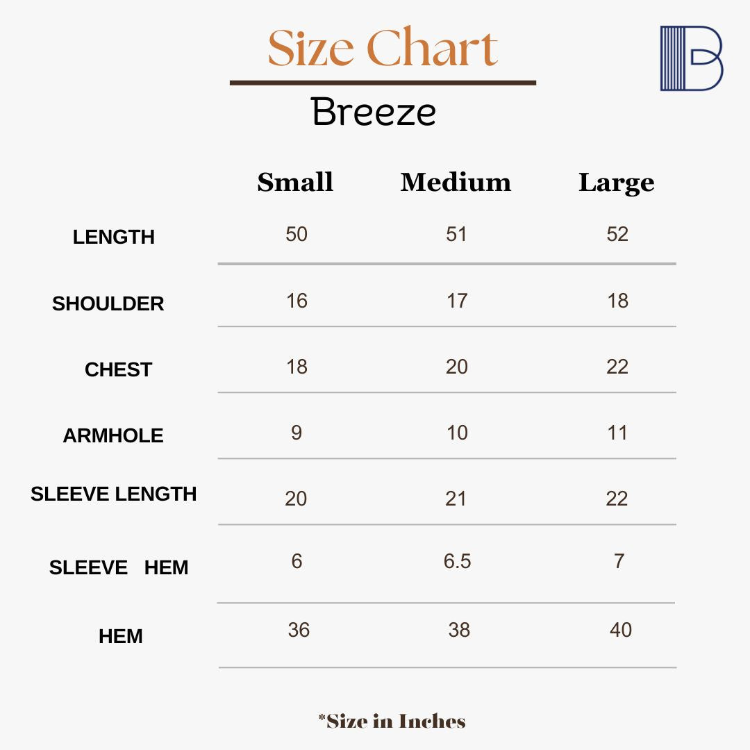 Breeze - Denim Hood Jacket — Size Chart 1