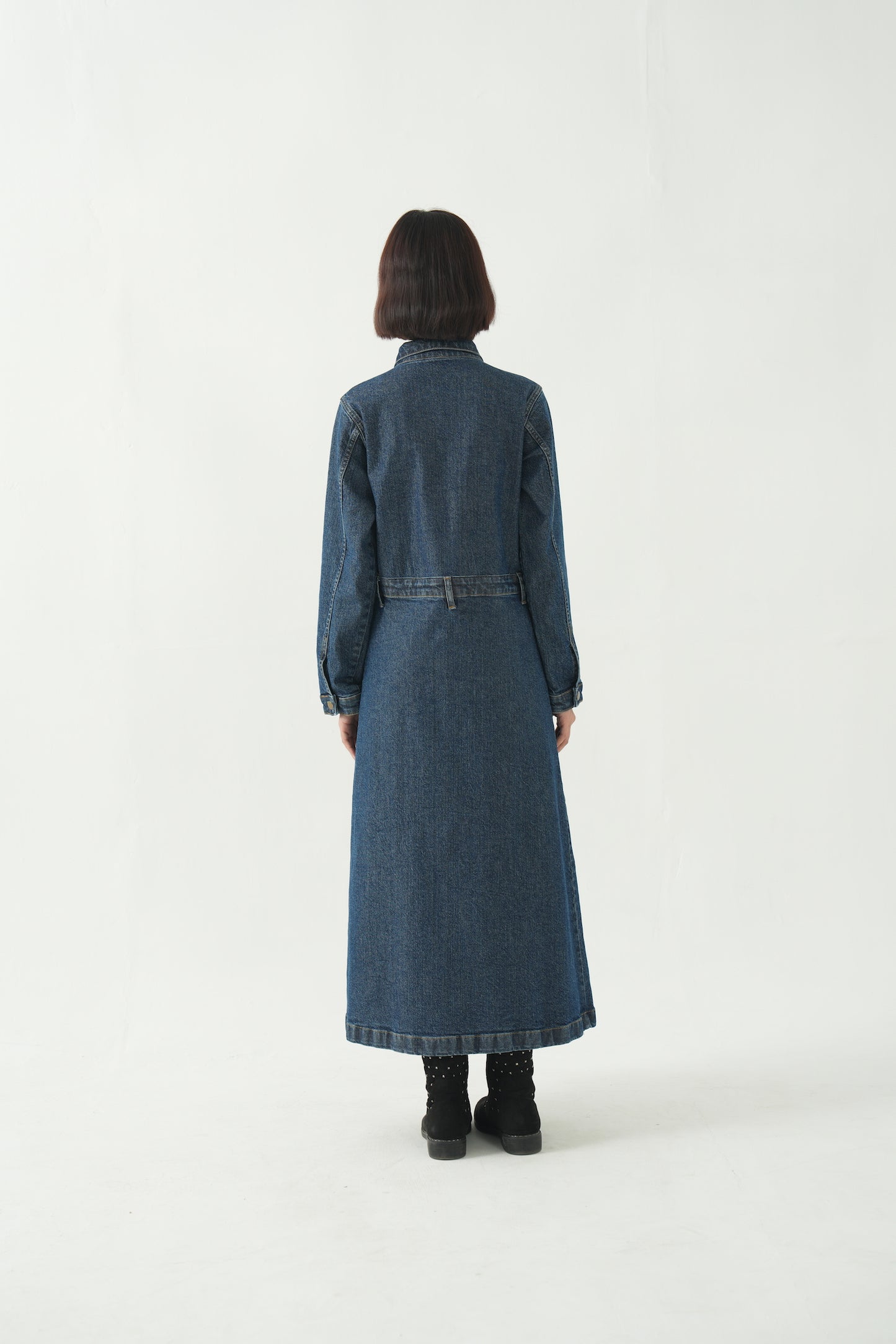 Sieraa - Denim Button-Down Dress