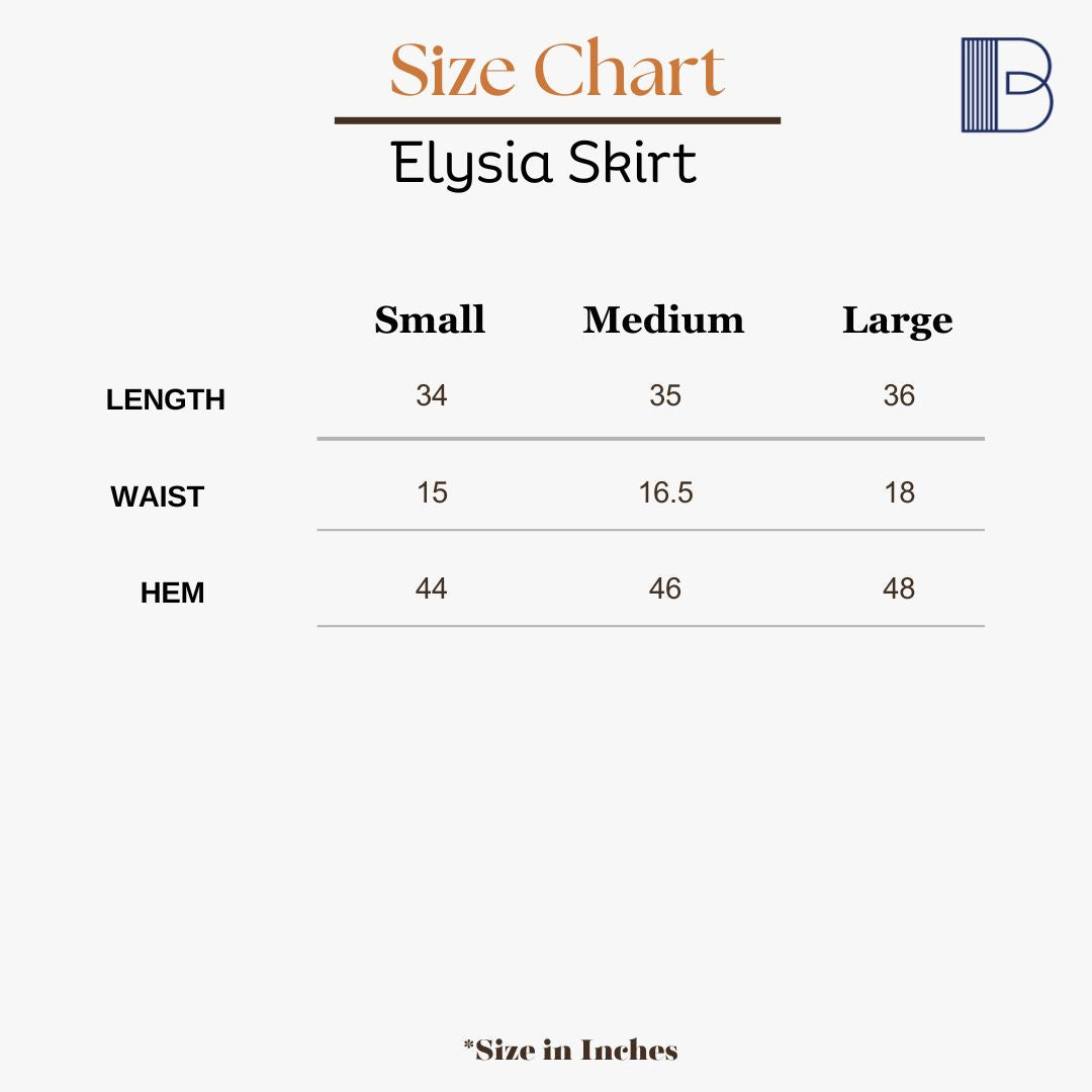 Elysia - Denim Jacket + Skirt — Size Chart 2