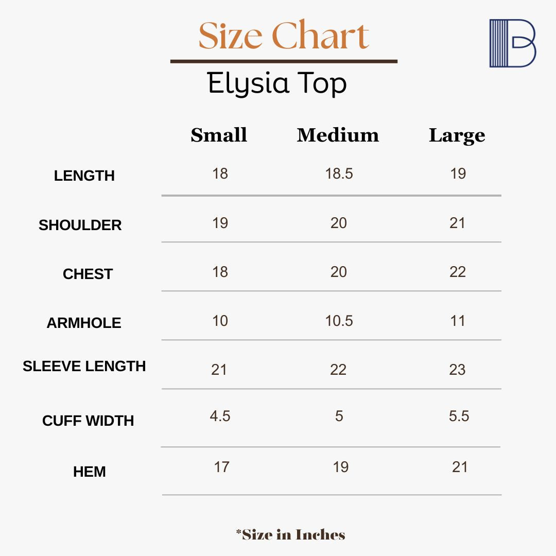 Elysia - Denim Jacket + Skirt — Size Chart 1