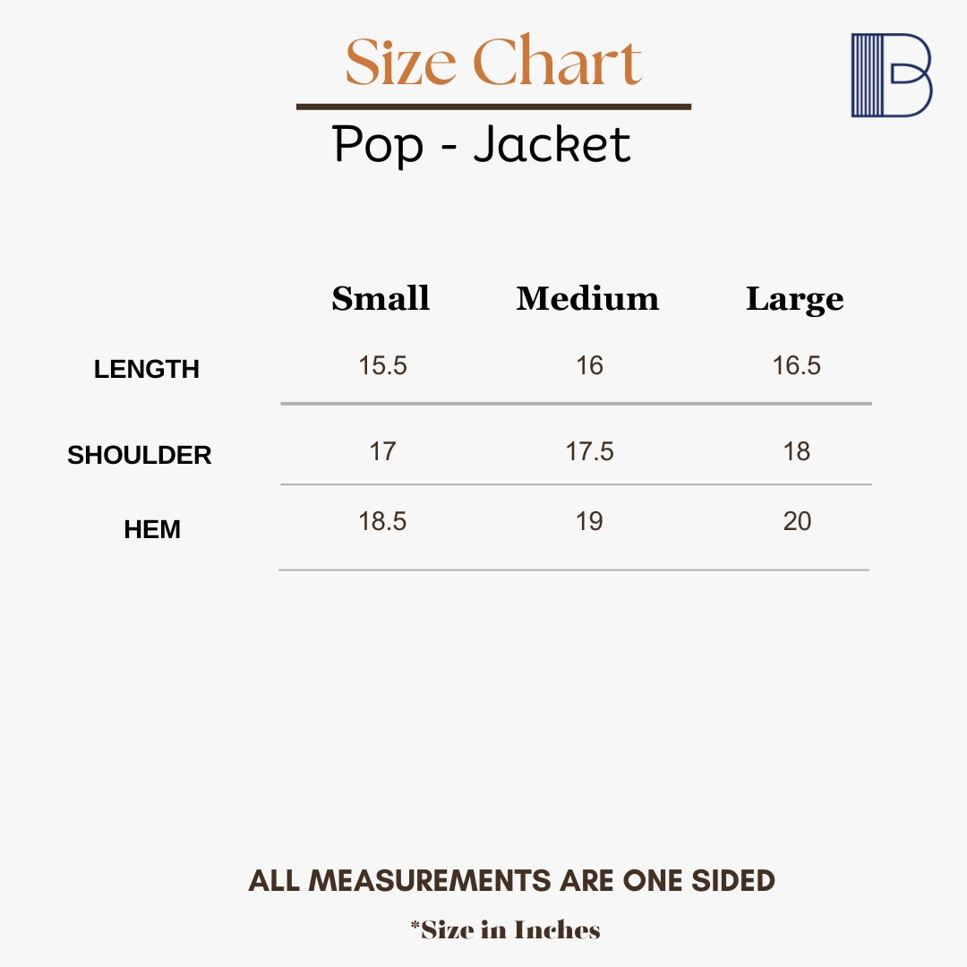 Pop - Cropped jacket — Size Chart 1