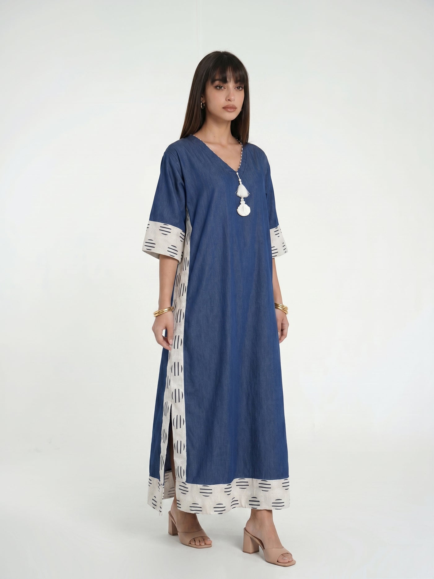Halo - Denim kaftan Dress