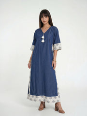 Halo - Denim kaftan Dress