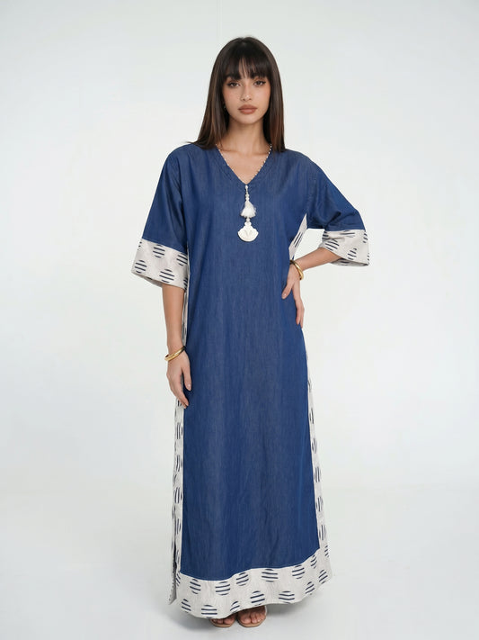 Halo - Denim kaftan Dress