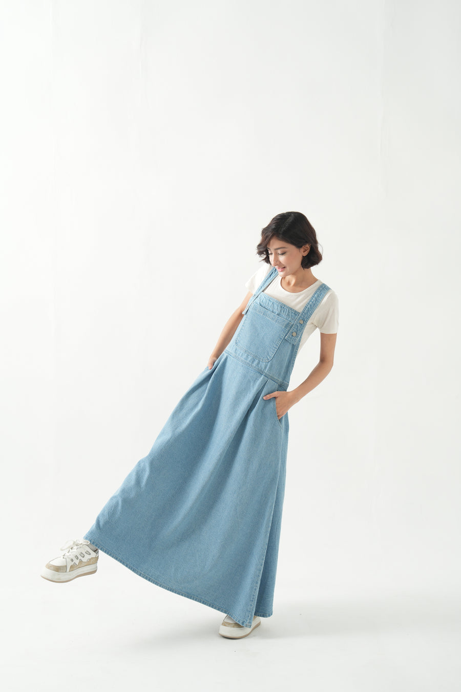 Luna - Denim Jumper dress