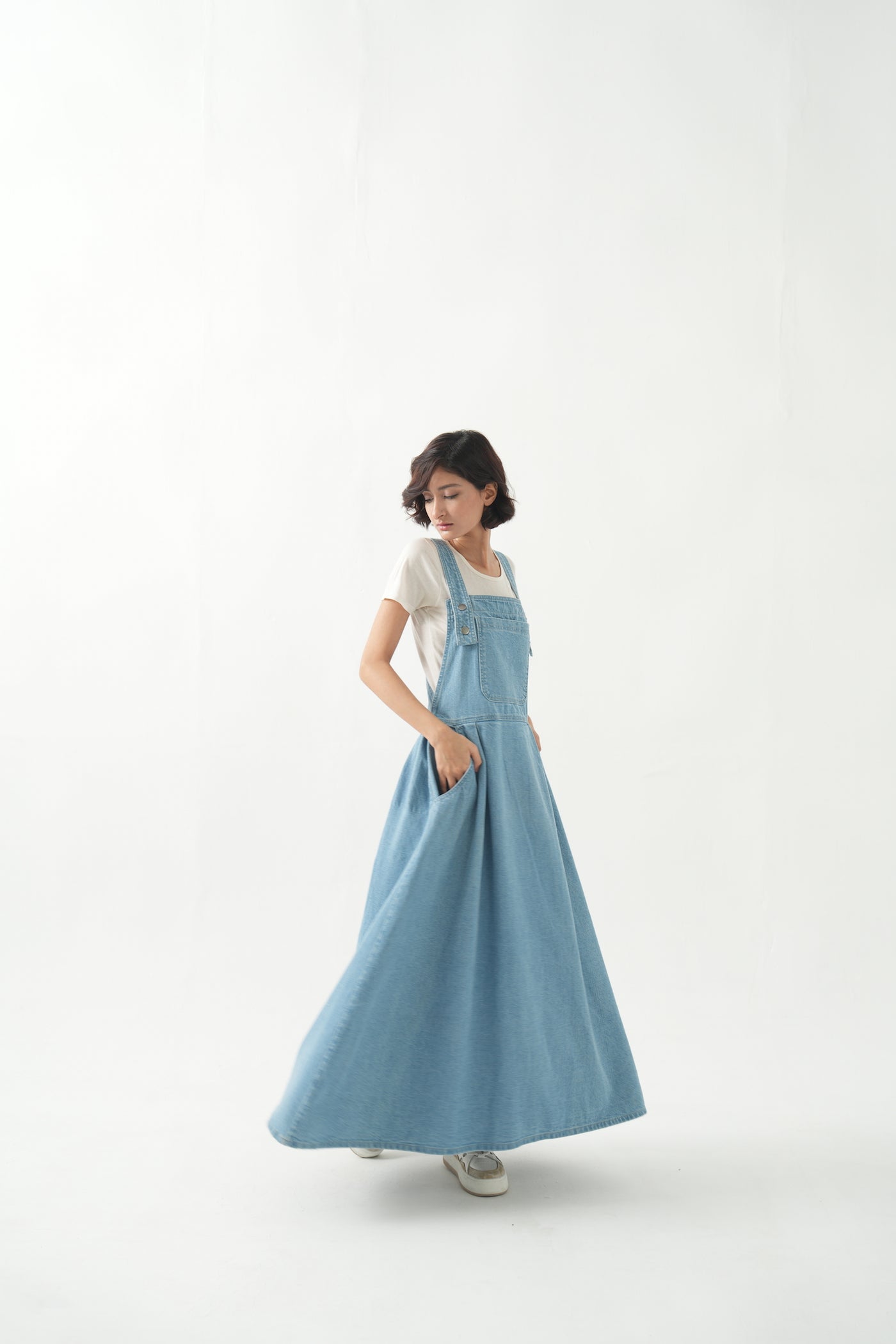 Luna - Denim Jumper dress
