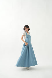 Luna - Denim Jumper dress