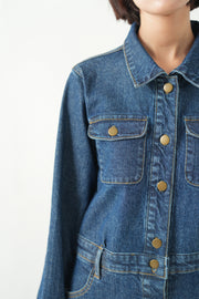 Sieraa - Denim Button-Down Dress