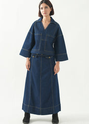 Aurora - Denim Top + Skirt