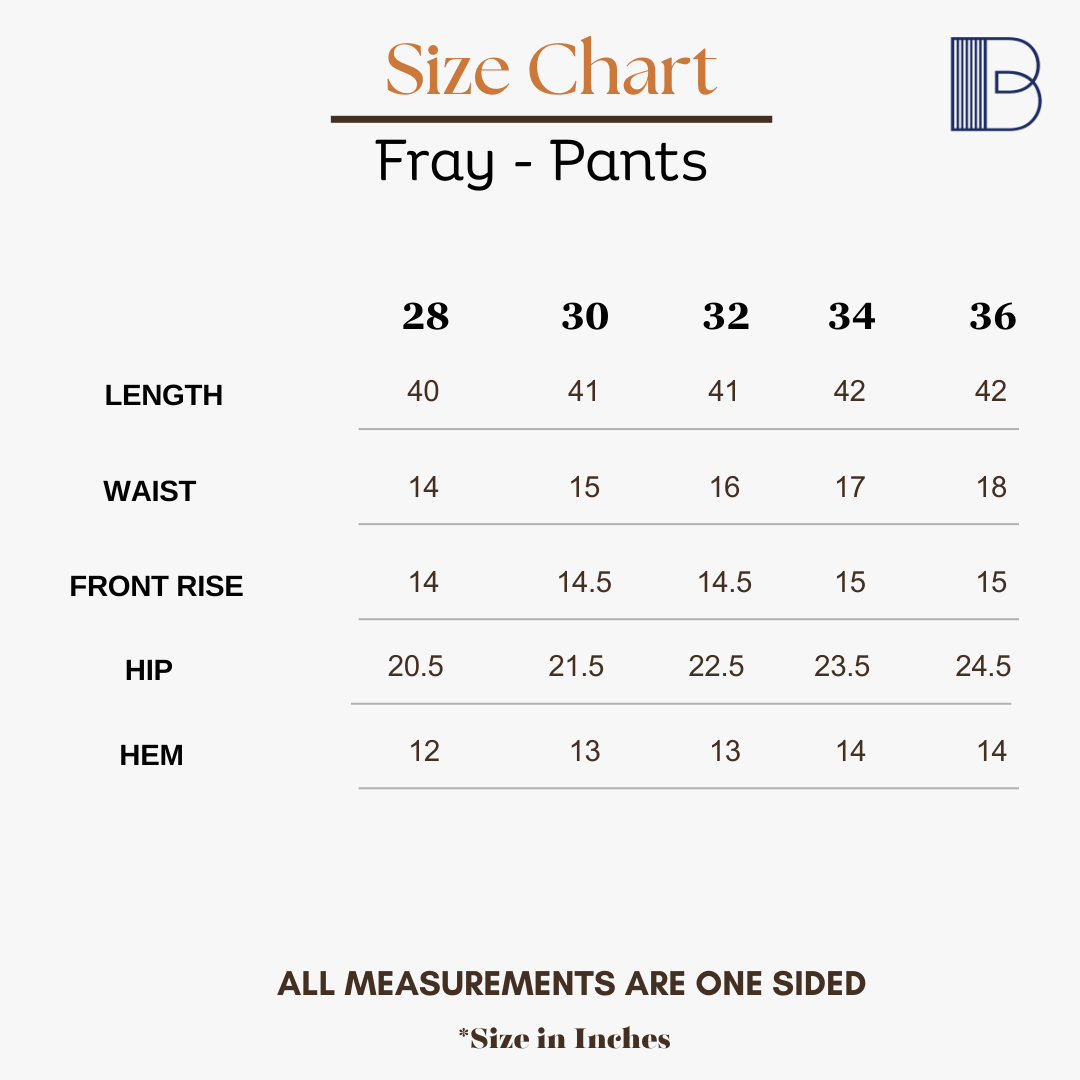 Fray - Wide-leg Pants — Size Chart 1